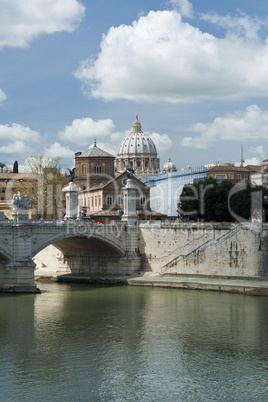 Saint Peter seen from the Tiber