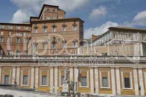 Pope apartments  on Saint Peter Place in Rome