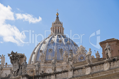 The Dome of Saint Peter's Basilica in Rome