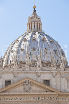 The Dome of Saint Peter's Basilica in Rome
