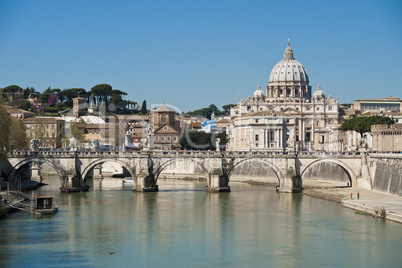 Saint Peter seen from the Tiber
