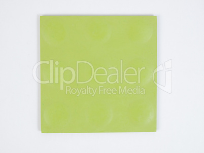 Green rubber linoleum sample