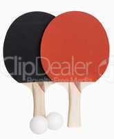 ping pong paddles and ball