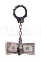 dollar note with handcuff