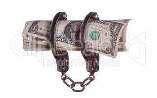 protected dollars with handcuff