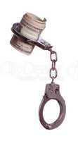 banknotes in handcuff
