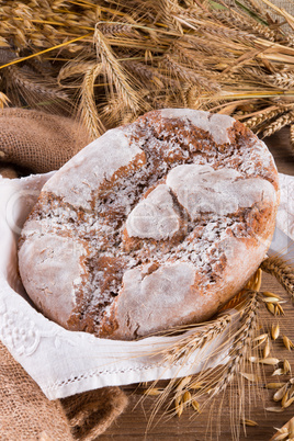 freshly baked traditional bread