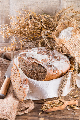 freshly baked traditional bread