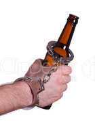 handcuff with beer