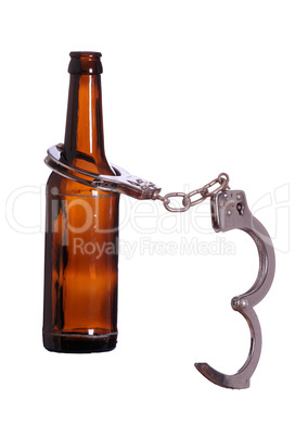 alcoholism with handcuff