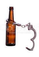 alcoholism with handcuff