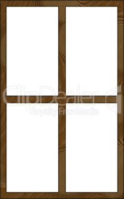 Isolated Window Frame 4W Contour
