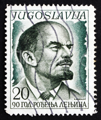 postage stamp yugoslavia 1960 lenin, by s. stojanovic