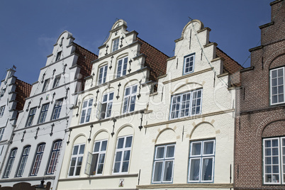 Historische Giebel in Friedrichstadt,Deutschland