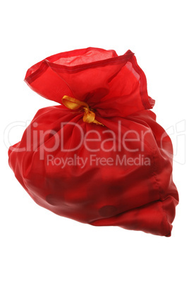 sack of a red fabric