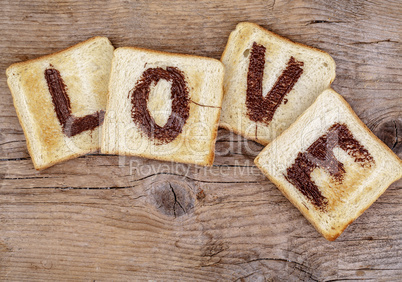 Liebe auf Toast