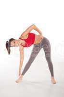 Woman doing aerobics exercises