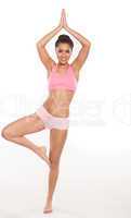 woman balanced in a yoga pose