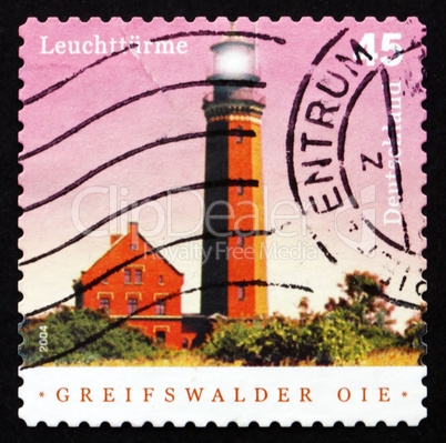 postage stamp germany 2004 griefswalder oie, lighthouse