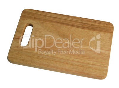 wooden cutting board isolated on white background