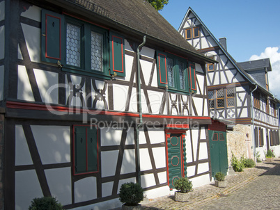 Fachwerkhäuser in Eltville, Hessen,Deutschland