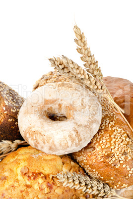 Bread and wheat isolated