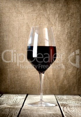 Glass of red wine