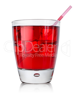Red cocktail isolated