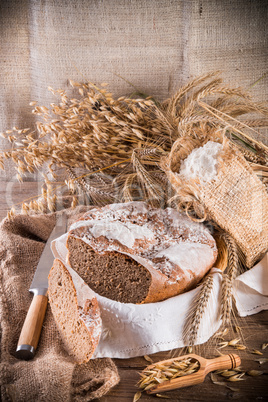 Freshly baked traditional bread