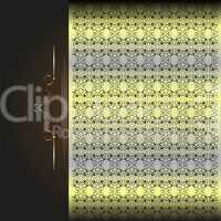 Abstract gold background with floral ornaments