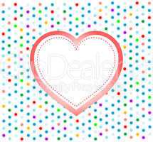pair of valentine heart on abstract background