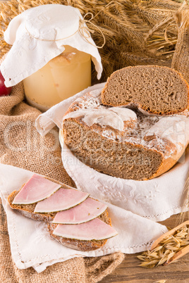 Freshly baked traditional bread