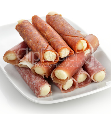 Meat And Salami Rolls With Cheese