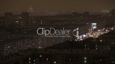 Night Moscow time lapse.