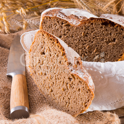 Freshly baked traditional bread