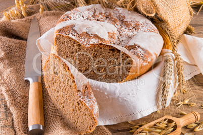 Freshly baked traditional bread