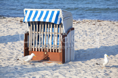 Strandkorb an der Ostsee