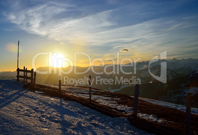 Sunrise on Rigi Alp, Switzerland