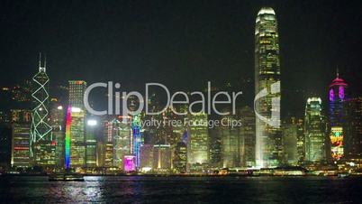 hong kong victoria harbour at night