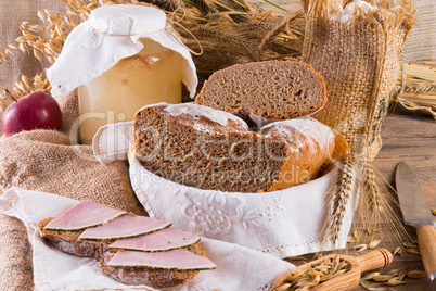 Freshly baked traditional bread