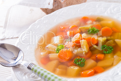 Spring with carrot soup