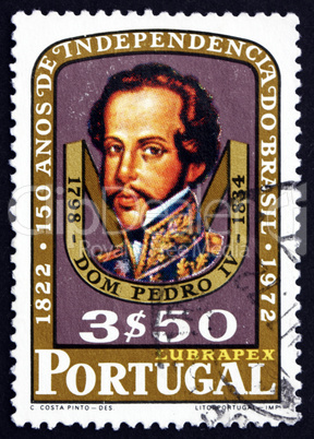 postage stamp portugal 1972 dom pedro i, emperor of brazil