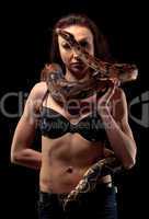 Exotic Woman with a Boa