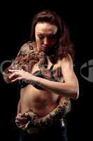 Exotic Woman with a Boa