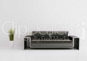 Modern interior with sofa 3d render