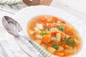 Spring with carrot soup