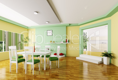 Dining room 3d render