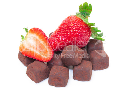 Ripe Berry Red Strawberry with Chocolates