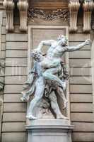 Sculpture in front of St. Michael's wing of Hofburg Palace in Vi