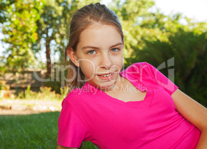 Teen girl outdoors